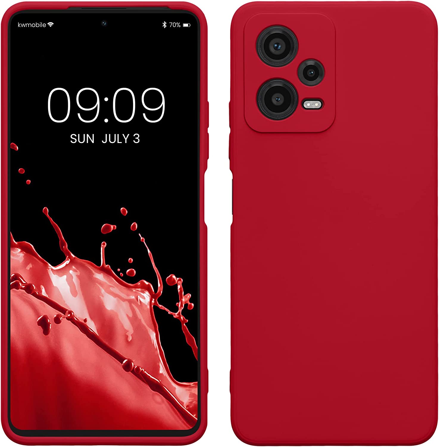 KW Xiaomi Redmi Note 12 5G / Poco X5 5G Θήκη Σιλικόνης Rubberized TPU - Sweet Cherry - 61169.229
