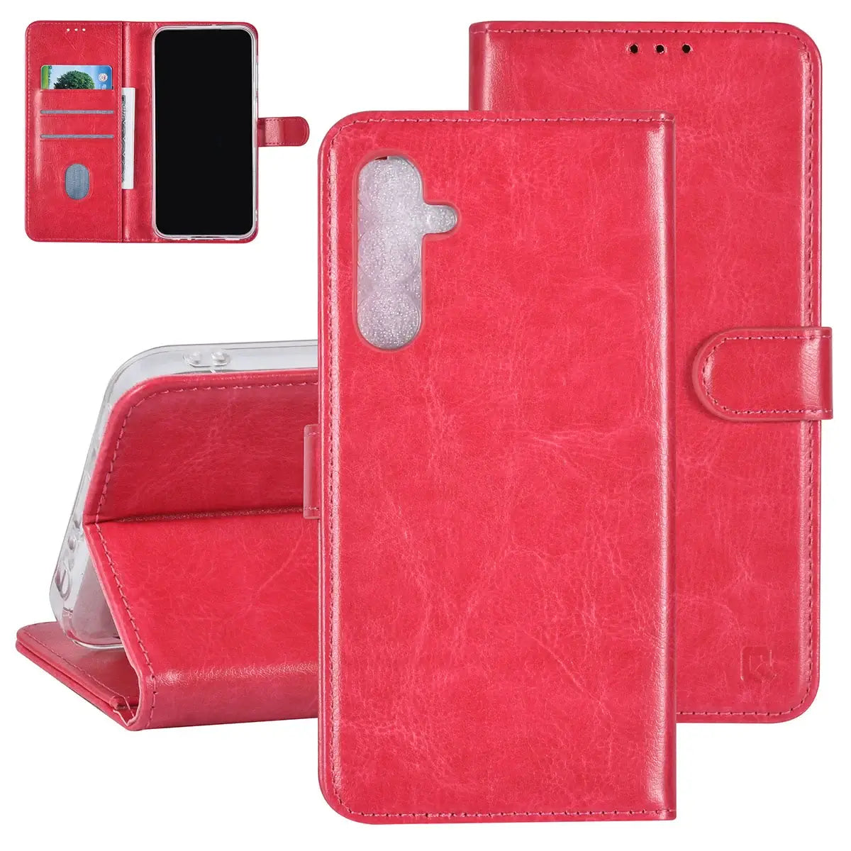 Tuniq Samsung Galaxy A25 5G - Θήκη Πορτοφόλι Stand από Δερματίνη - Ροζ