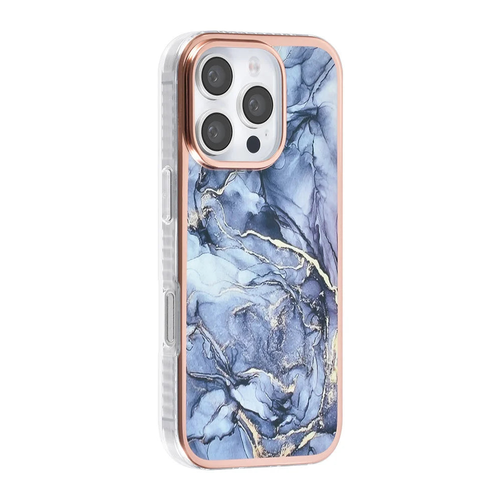 Tuniq iPhone 16 Pro Silicone Θήκη Σιλικόνης - Marble / Grey