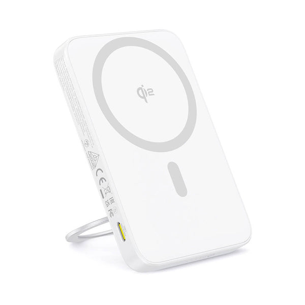 Baseus PicoGo Ασύρματο MagSafe PowerBank 5000mAh 20W με Καλώδιο Type-C - White