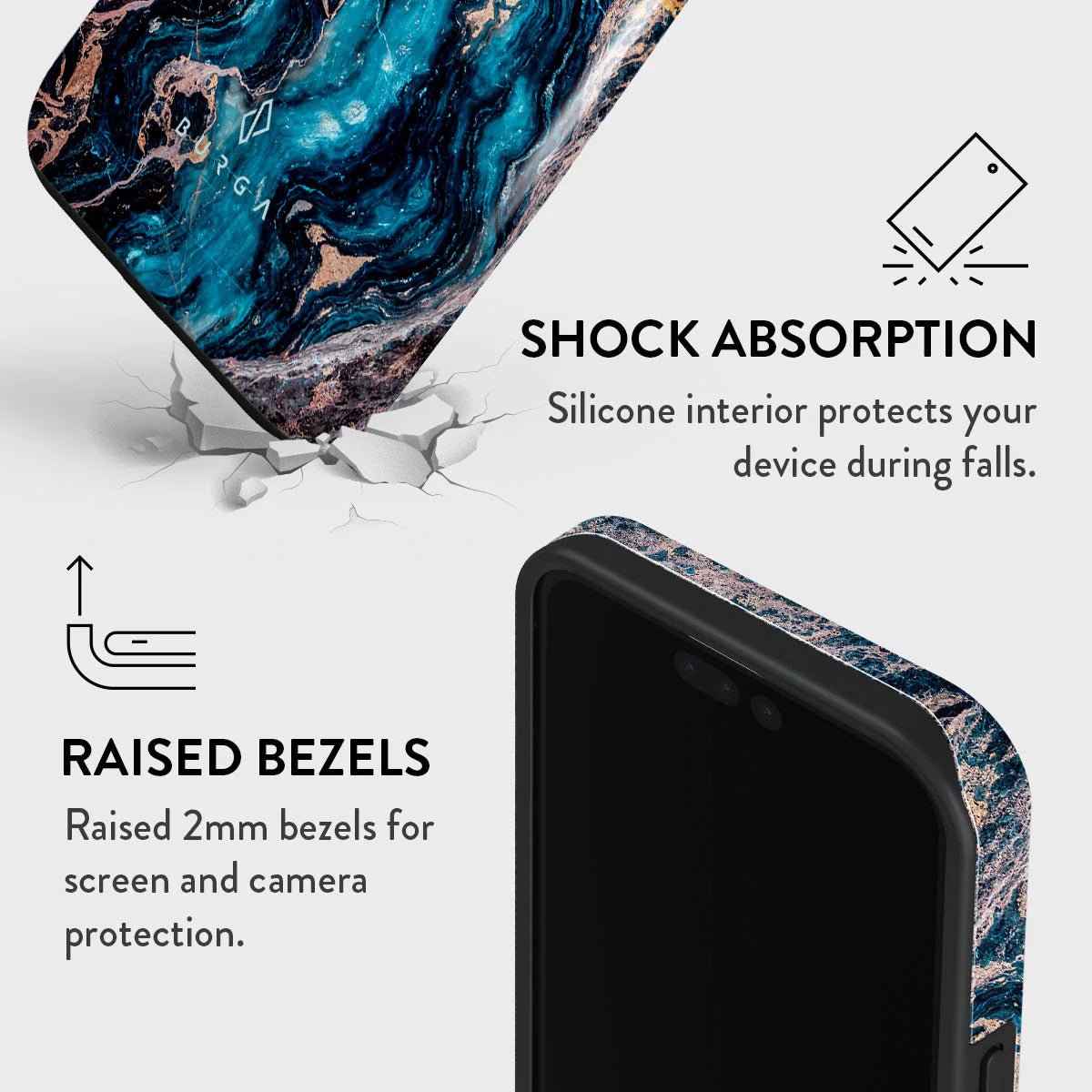 Burga iPhone 15 Pro Max Fashion Tough MagSafe Σκληρή Θήκη με MagSafe - Mystic River