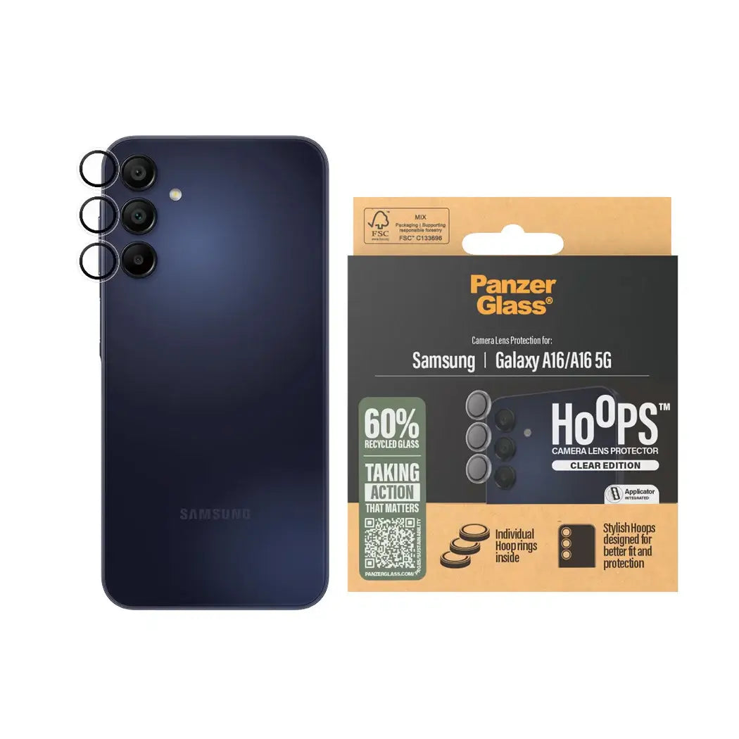 PanzerGlass Samsung Galaxy A16 4G / A16 5G Hoops Camera Lens Protector Αντιχαρακτικό Γυαλί για την Κάμερα - Διάφανο
