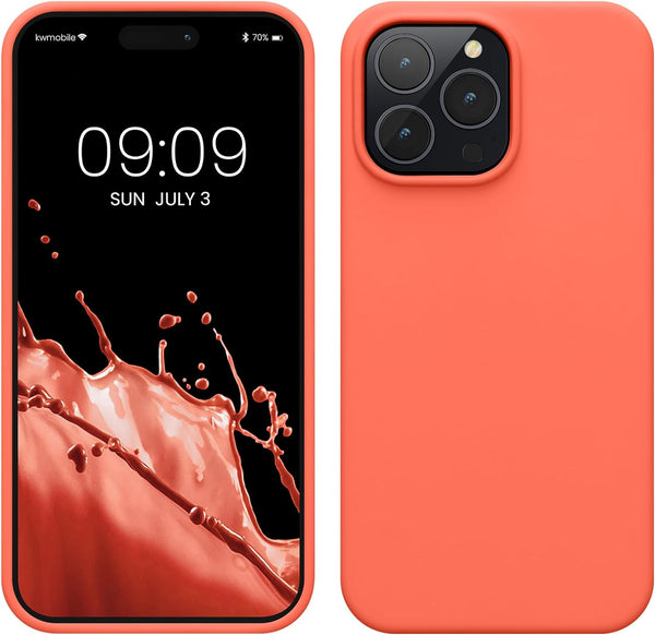 KW iPhone 14 Pro Max Θήκη Σιλικόνης Rubberized TPU - Luminous Coral