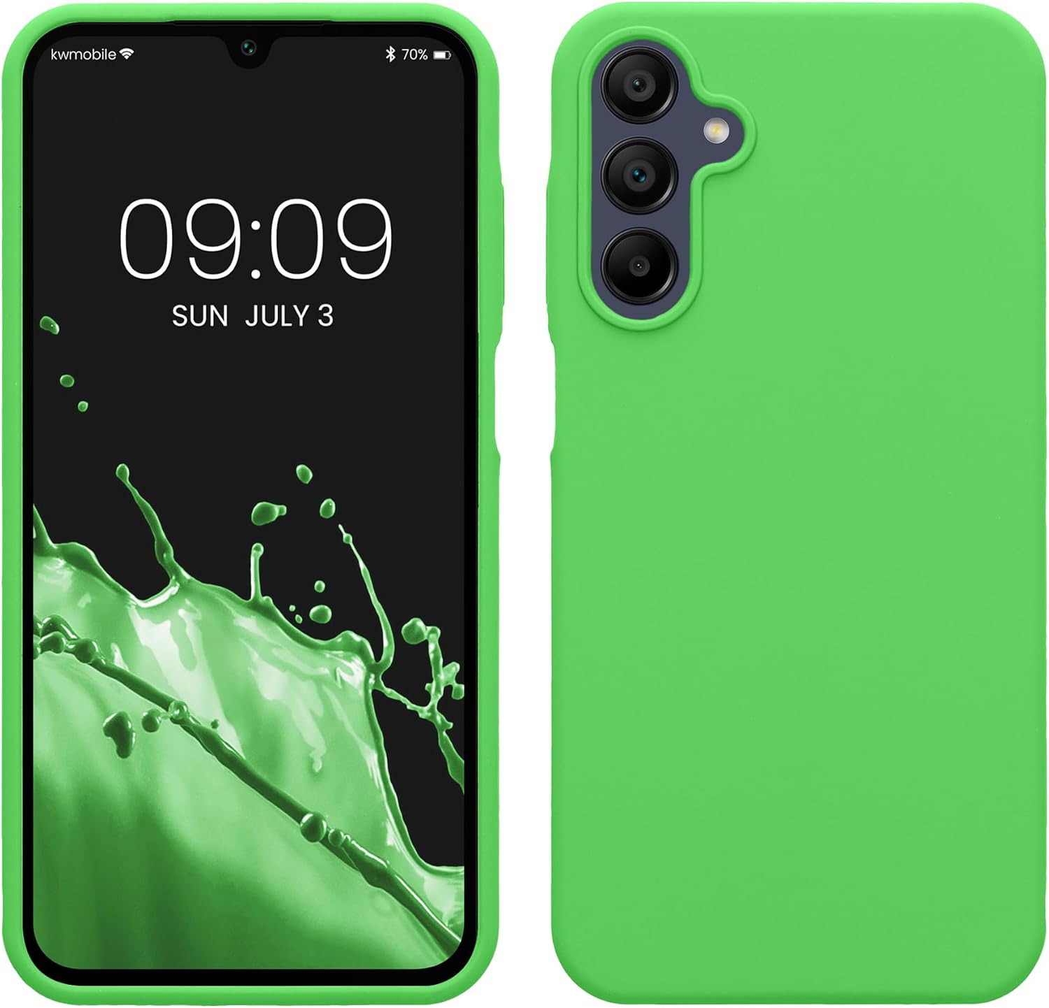 KW Samsung Galaxy A15 4G / A15 5G Θήκη Σιλικόνης Rubberized TPU - Lime Green