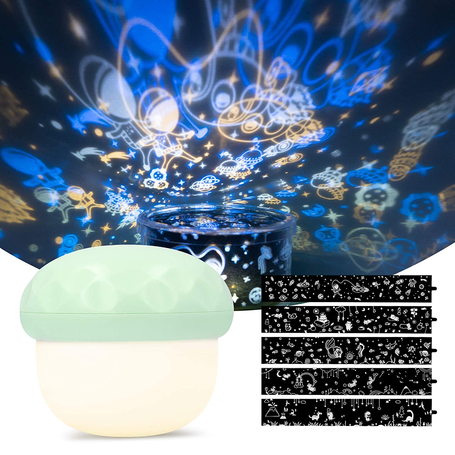 Navaris Children Projection Lamp - Προβολέας - Φωτιστικό Νυκτός για Παιδιά - Green - 52802.79