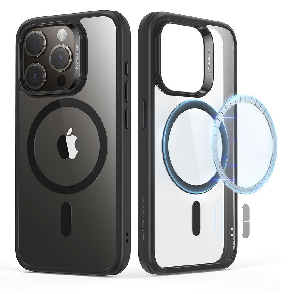 ESR iPhone 15 Pro Classic Hybrid Halolock Σκληρή Θήκη με Πλαίσιο Σιλικόνης και MagSafe - Διάφανη / Black