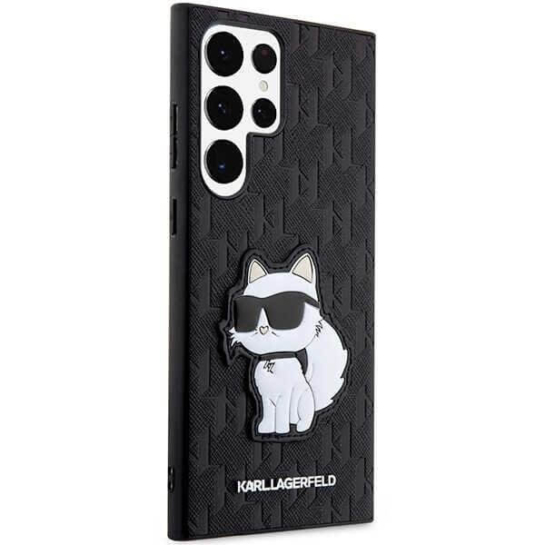 Karl Lagerfeld Samsung Galaxy S23 Ultra - Saffiano Monogram Choupette Σκληρή Θήκη - Black - KLHCS23LSAKLHCPK