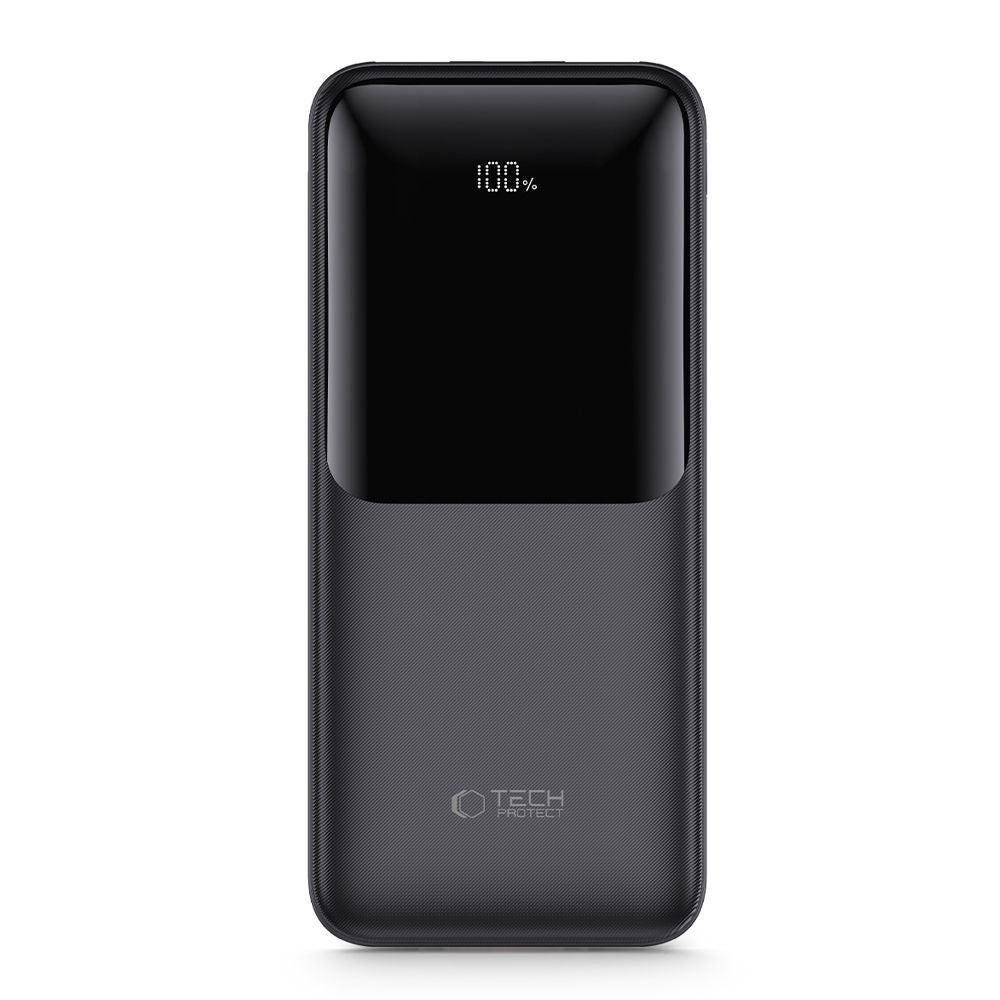 Tech-Protect PB03-22.5W Power Bank 30000mAh με 2 Θύρες USB με 1 Θύρα Type-C και 1 Θύρα Micro-USB - Black - likebrands.gr