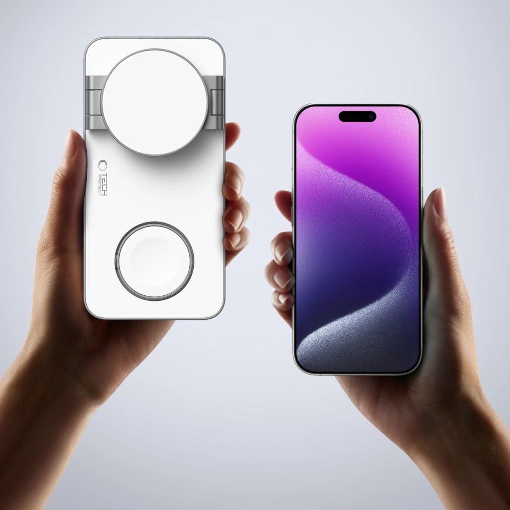 Tech - Protect QI15W - A47 3in1 Ασύρματος Μαγνητικός Φορτιστής MagSafe - White