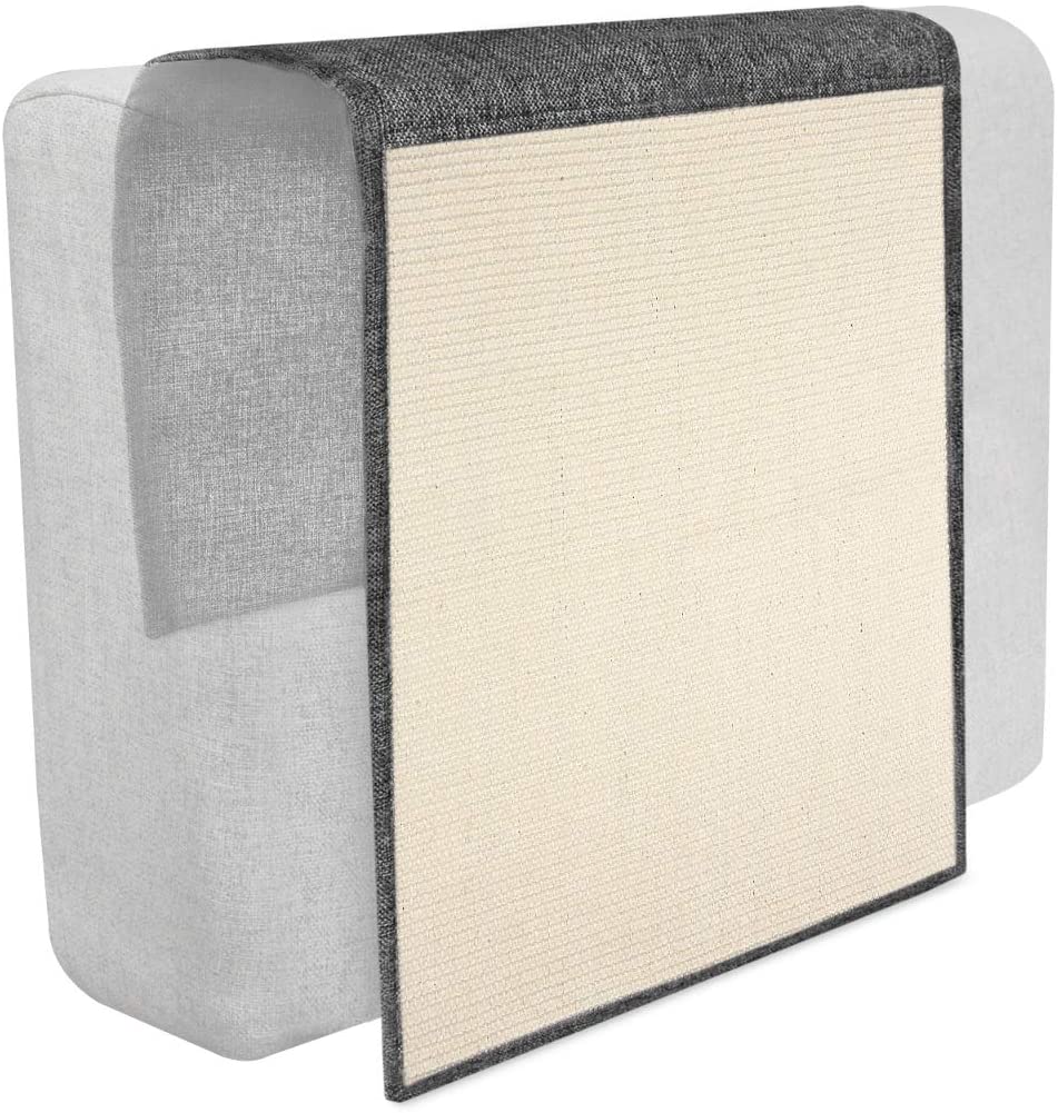 Navaris Cat Scratch Mat Sofa Shield - Προστατευτικό Καναπέ από Γρατζουνιές Γάτας - 130 x 45 cm - Dark Grey - White - 45105.19.02