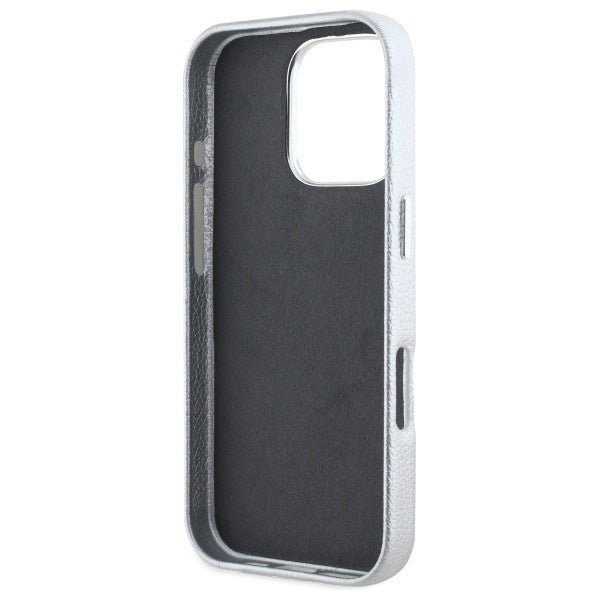 Karl Lagerfeld iPhone 16 Pro Max - FW Hotel RSG Σκληρή Θήκη με Επένδυση Συνθετικού Δέρματος - Grey - KLHCP16XPGWCMKHG