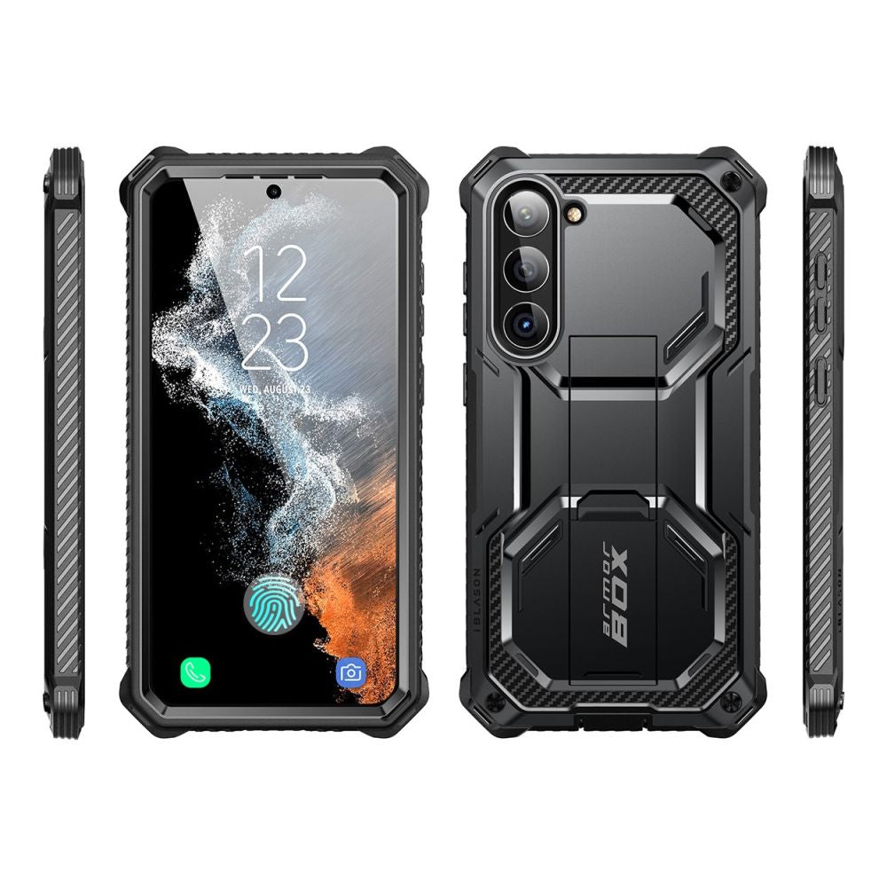 Supcase Samsung Galaxy S23 Armorbox 2 Σκληρή Θήκη με Προστασία Οθόνης και Stand - Black
