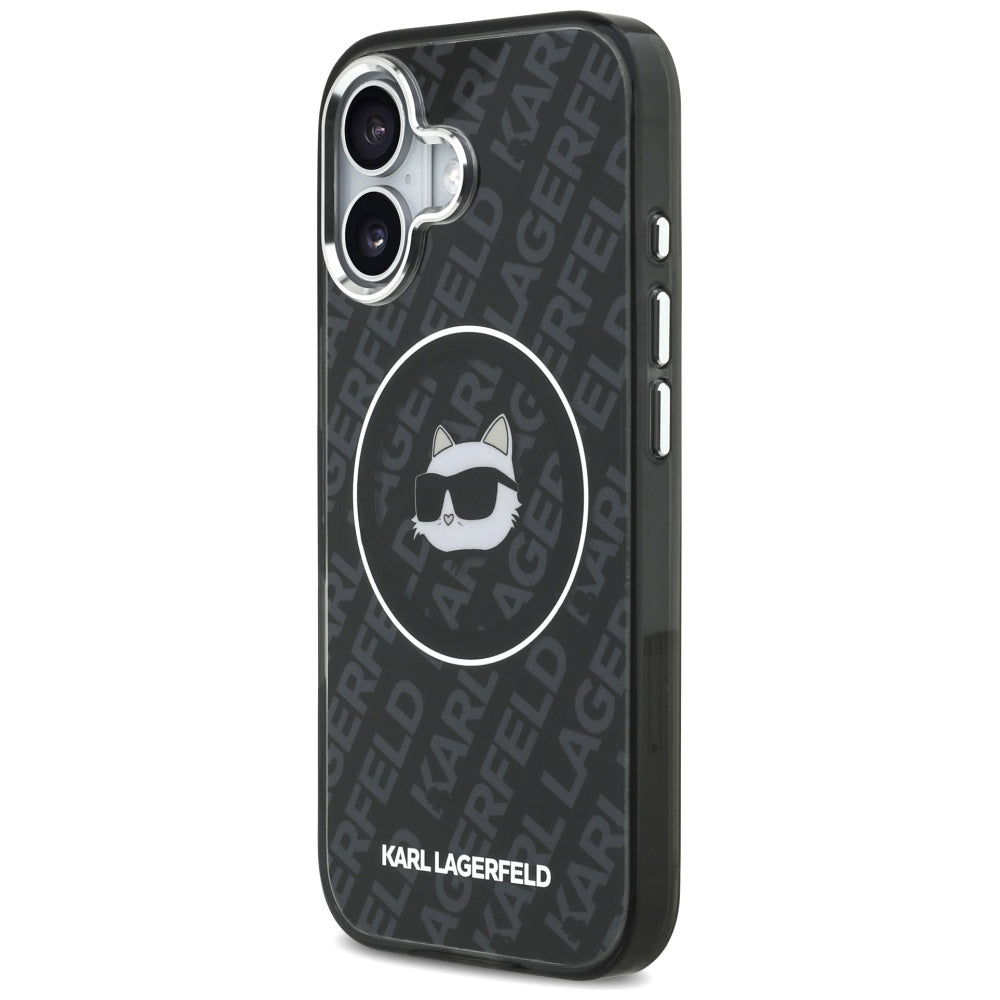 Karl Lagerfeld iPhone 17 - IML Choupette Head Logo MagSafe - Σκληρή Θήκη με Πλαίσιο Σιλικόνης - Black - KLHMP17SHMKBCHOK