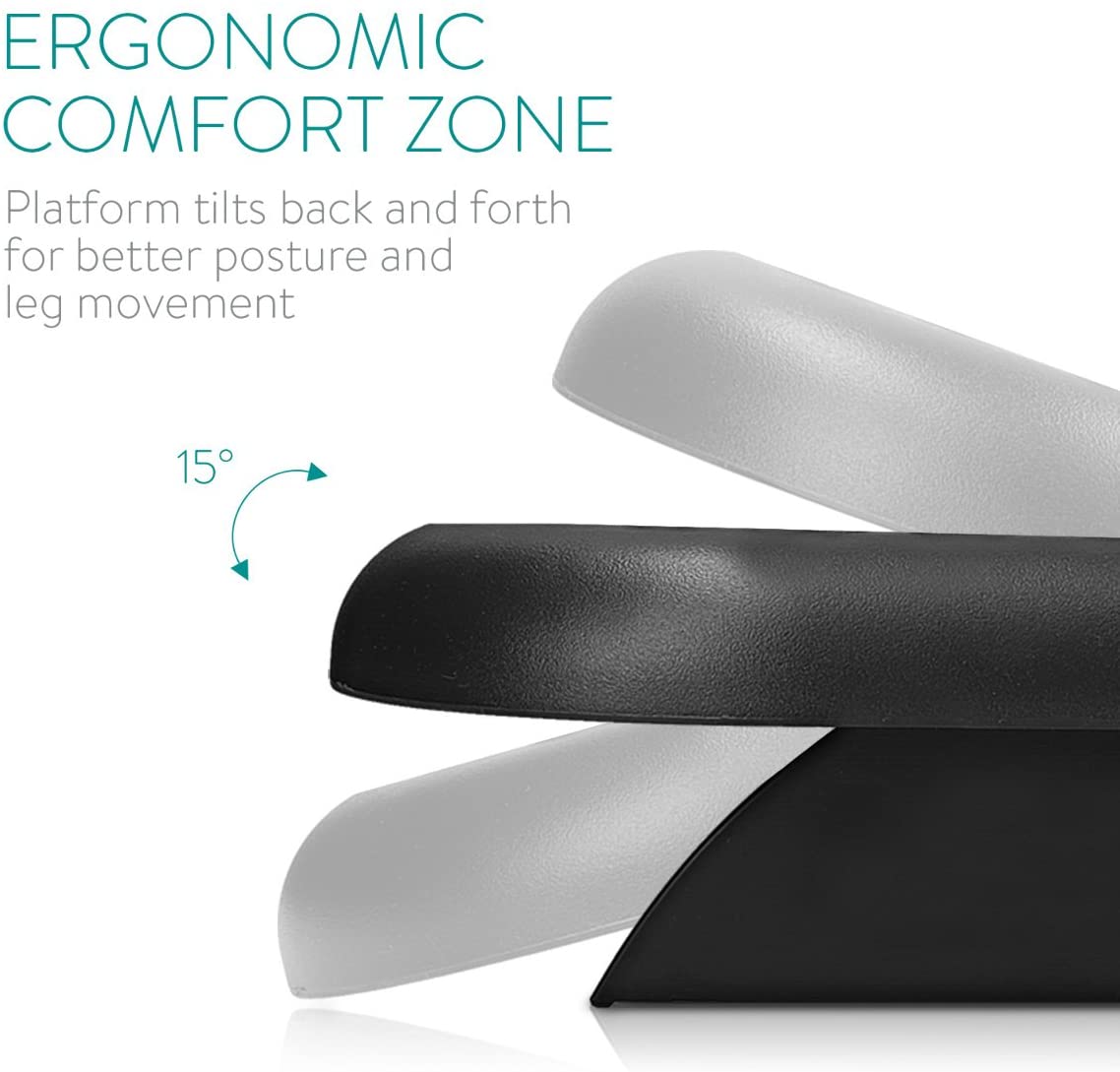 Navaris Υποπόδιο Γραφείου / Gaming - Ρυθμιζόμενο Ύψος 0-15 ° - Black - 43039