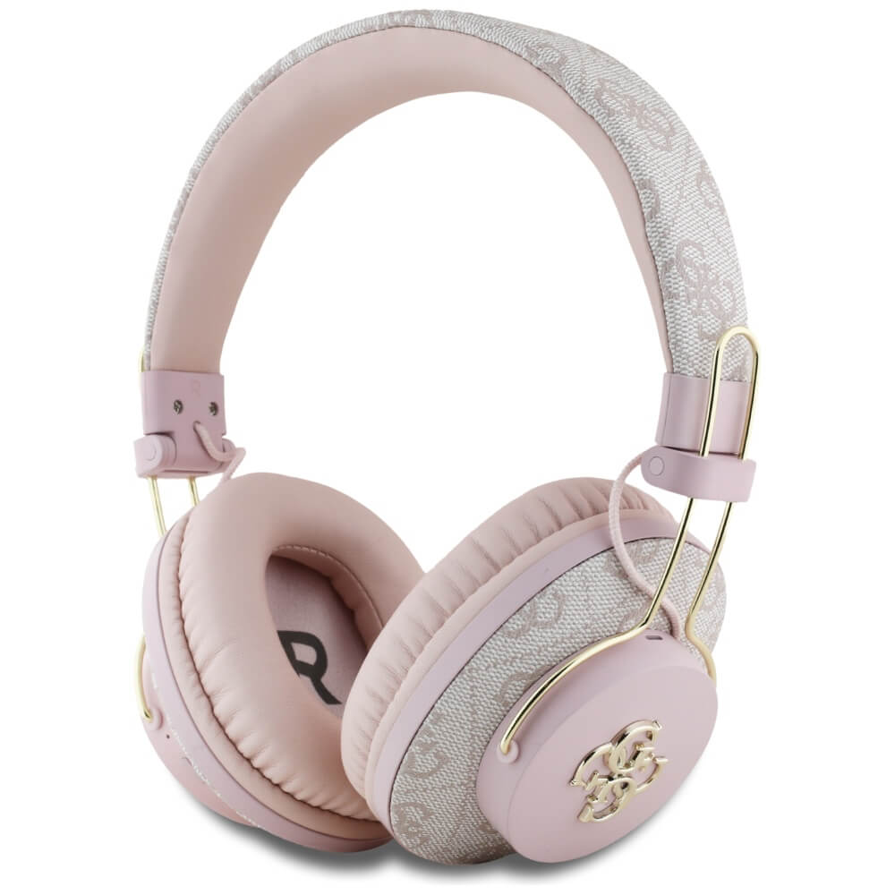 Guess Over-Ear Metal 4G Logo - Ασύρματα Bluetooth Ακουστικά - Pink