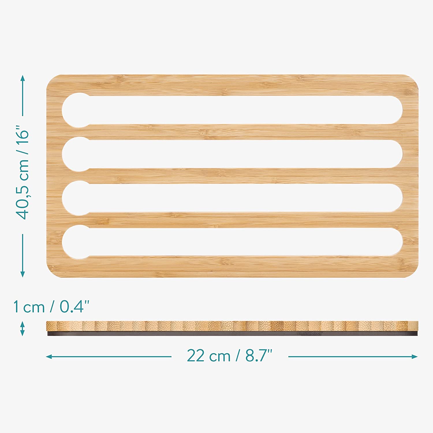 Navaris Μαγνητική Βάση για 40 Κάψουλες Nespresso από Μπαμπού - Brown - 57540.01