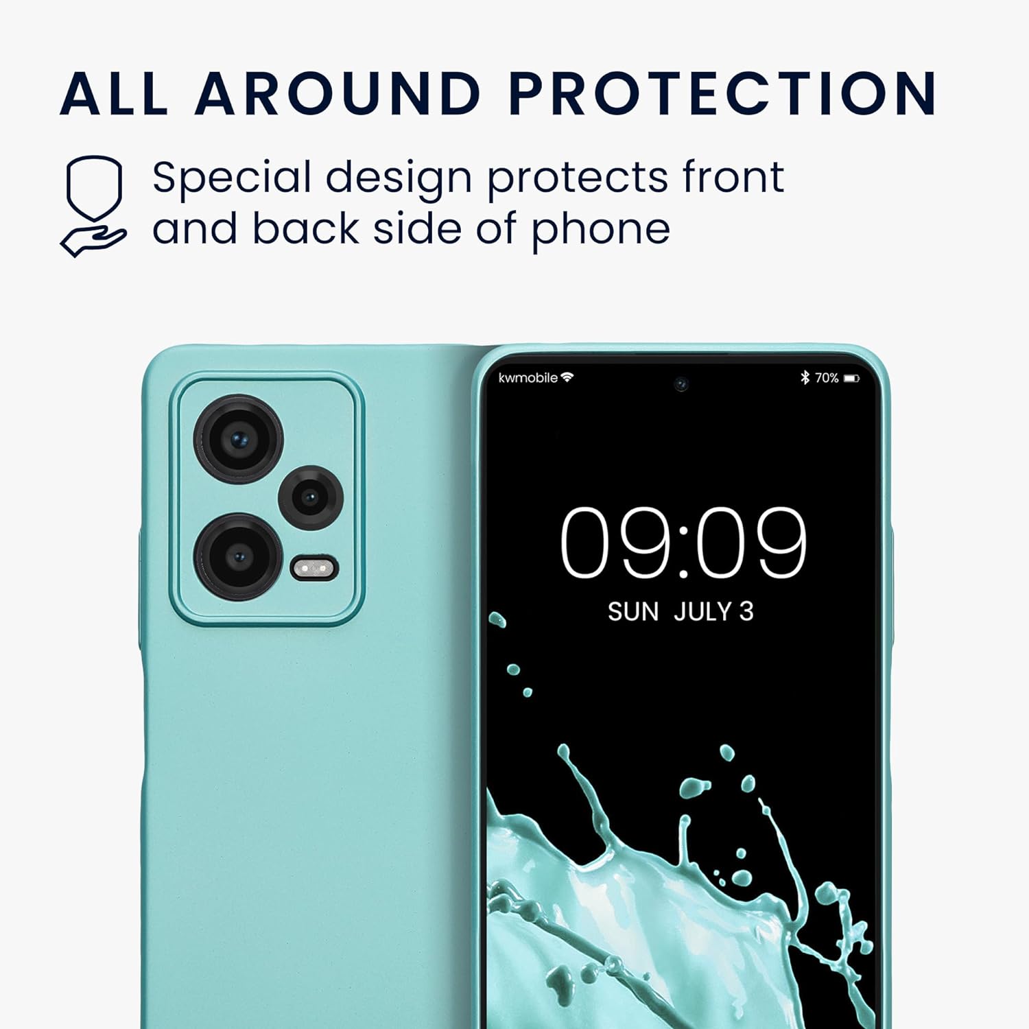 KW Xiaomi Redmi Note 12 Pro 5G Θήκη Σιλικόνης TPU - Metallic Mint Green
