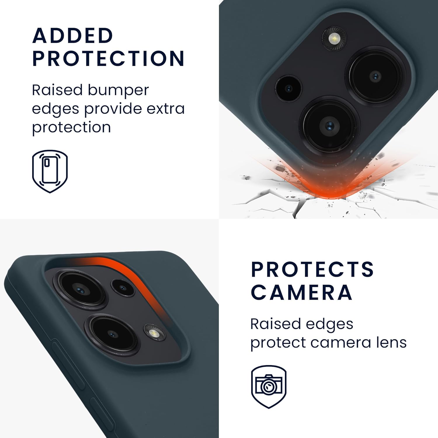 KW Xiaomi Redmi Note 13 Pro 4G Θήκη Σιλικόνης Rubberized TPU - Dark Slate