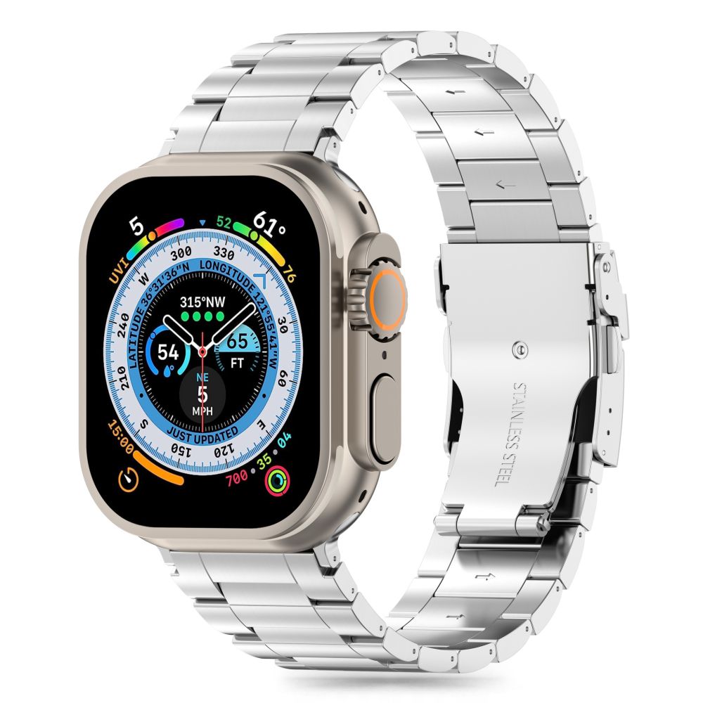 Tech-Protect Λουράκι Apple Watch 4 / 5 / 6 / 7 / 8 / 9 / SE / ULTRA 1 / ULTRA 2 - 42 / 44 / 45 / 49 mm Stainless Pro από Ανοξείδωτο Ατσάλι - Silver