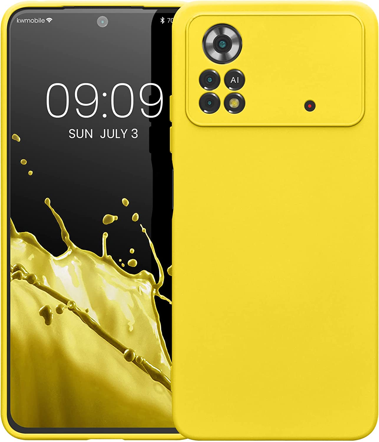 KW Xiaomi Poco X4 Pro 5G Θήκη Σιλικόνης Rubberized TPU - Radiant Yellow - 57983.165