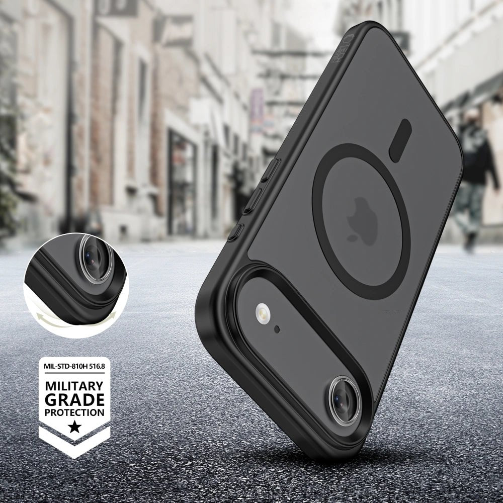 Tech - Protect iPhone Air MagMat - Σκληρή Θήκη με Πλαίσιο Σιλικόνης και MagSafe - Matte Black / Ημιδιάφανη