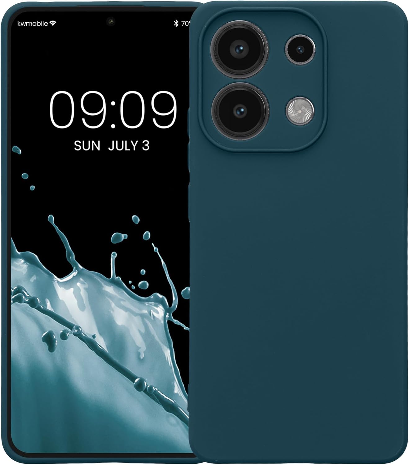 KW Xiaomi Redmi Note 13 4G λεπτή Θήκη Σιλικόνης Rubberized TPU - Matte Petrol