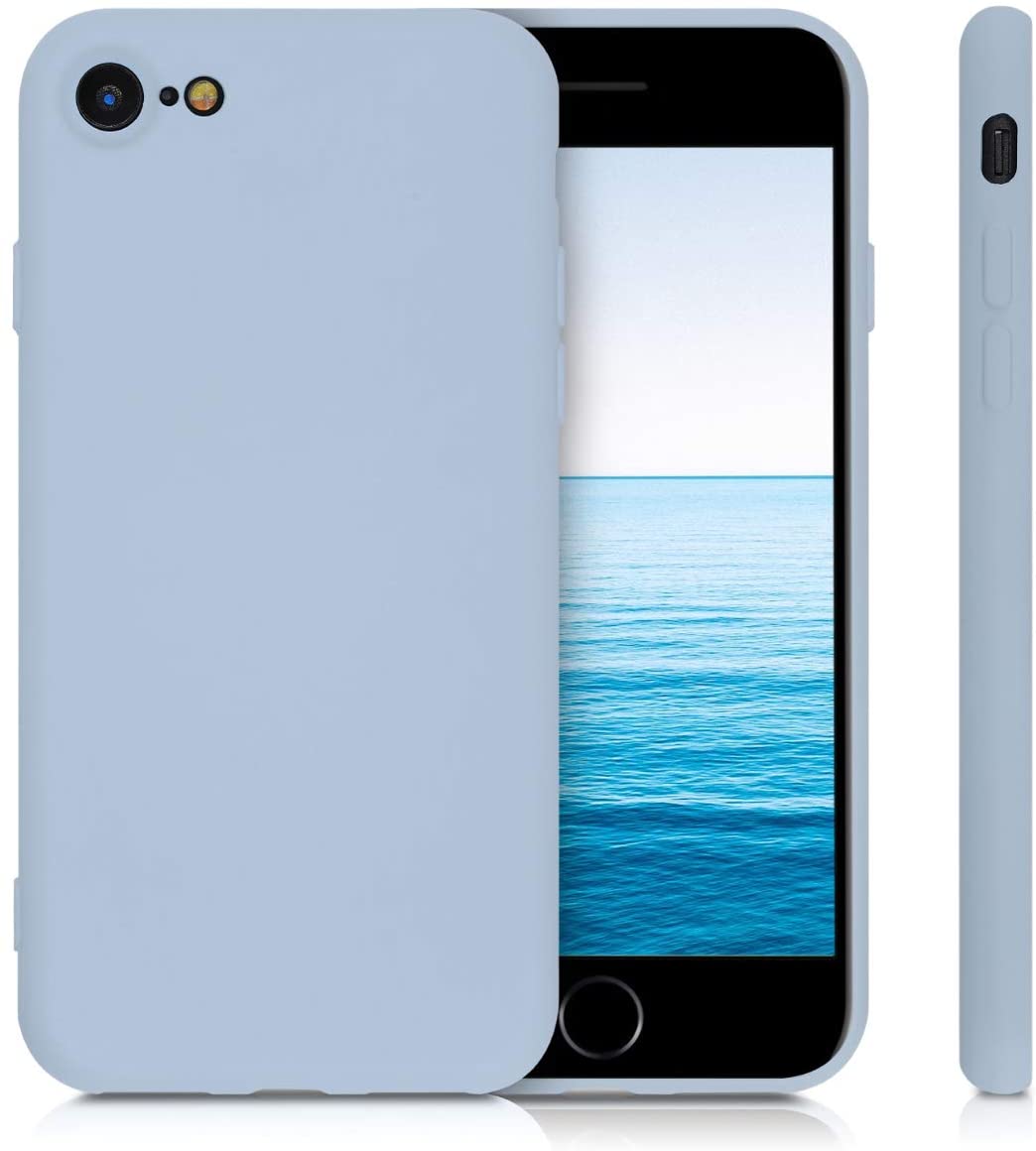 KW iPhone SE 2022 / SE 2020 / 7 / 8 Θήκη Σιλικόνης Rubberized TPU - Light Blue Matte - 49979.58