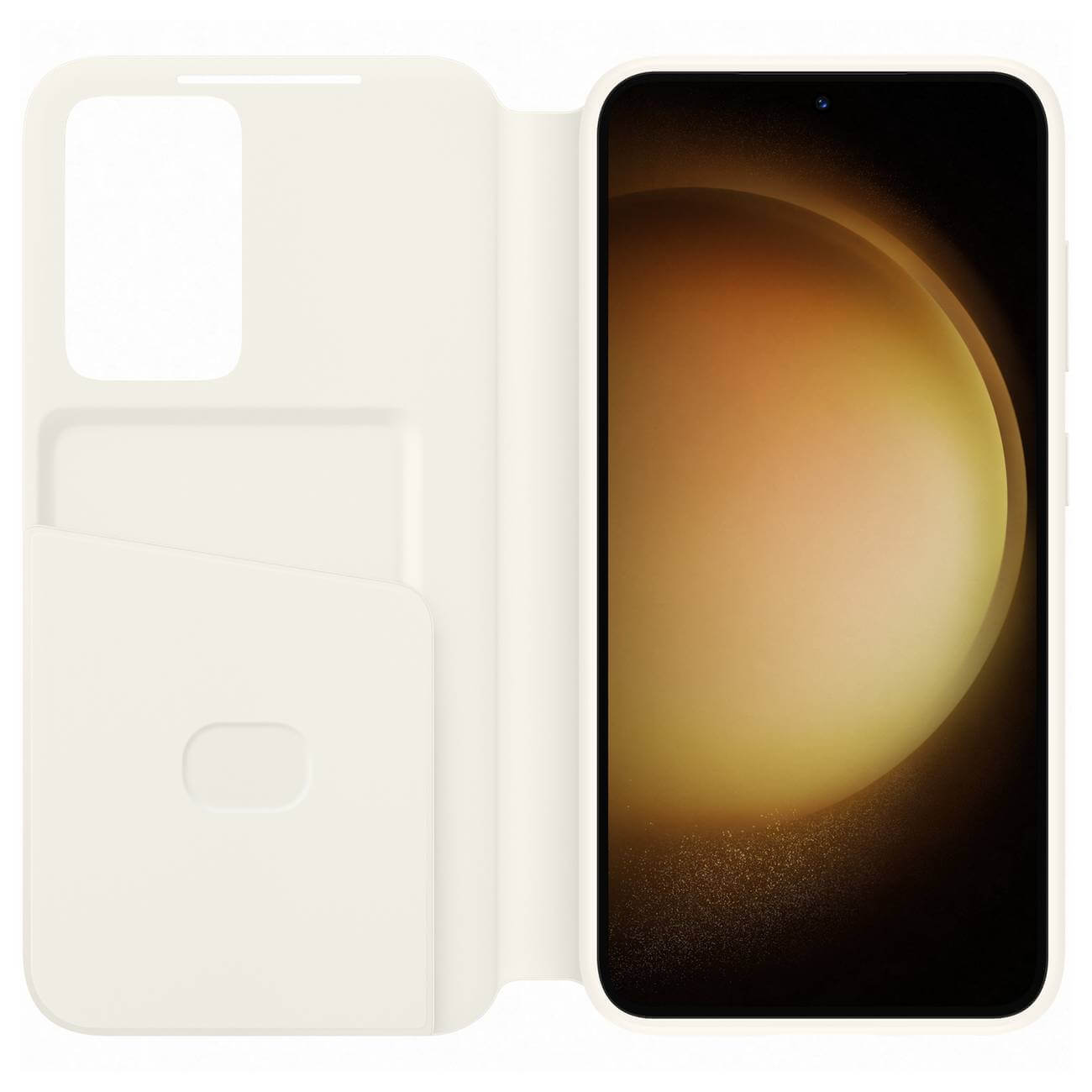 Samsung Smart View Cover Samsung Galaxy S23 Θήκη Πορτοφόλι - Cream - EF-ZS911CUEGWW