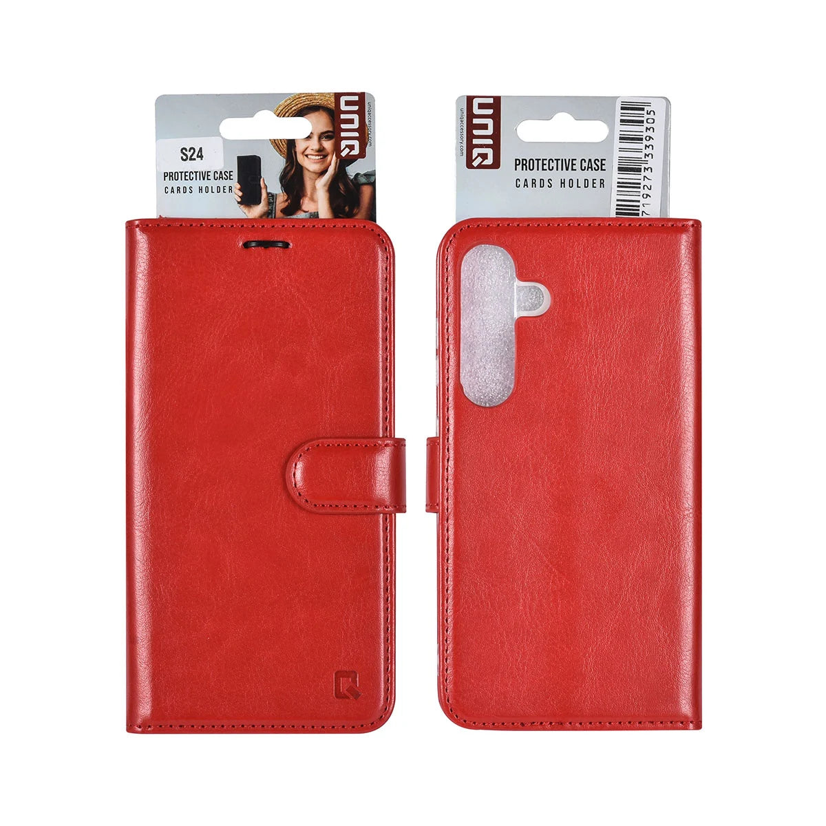 Tuniq Samsung Galaxy S24 - Θήκη Πορτοφόλι Stand από Δερματίνη - Red