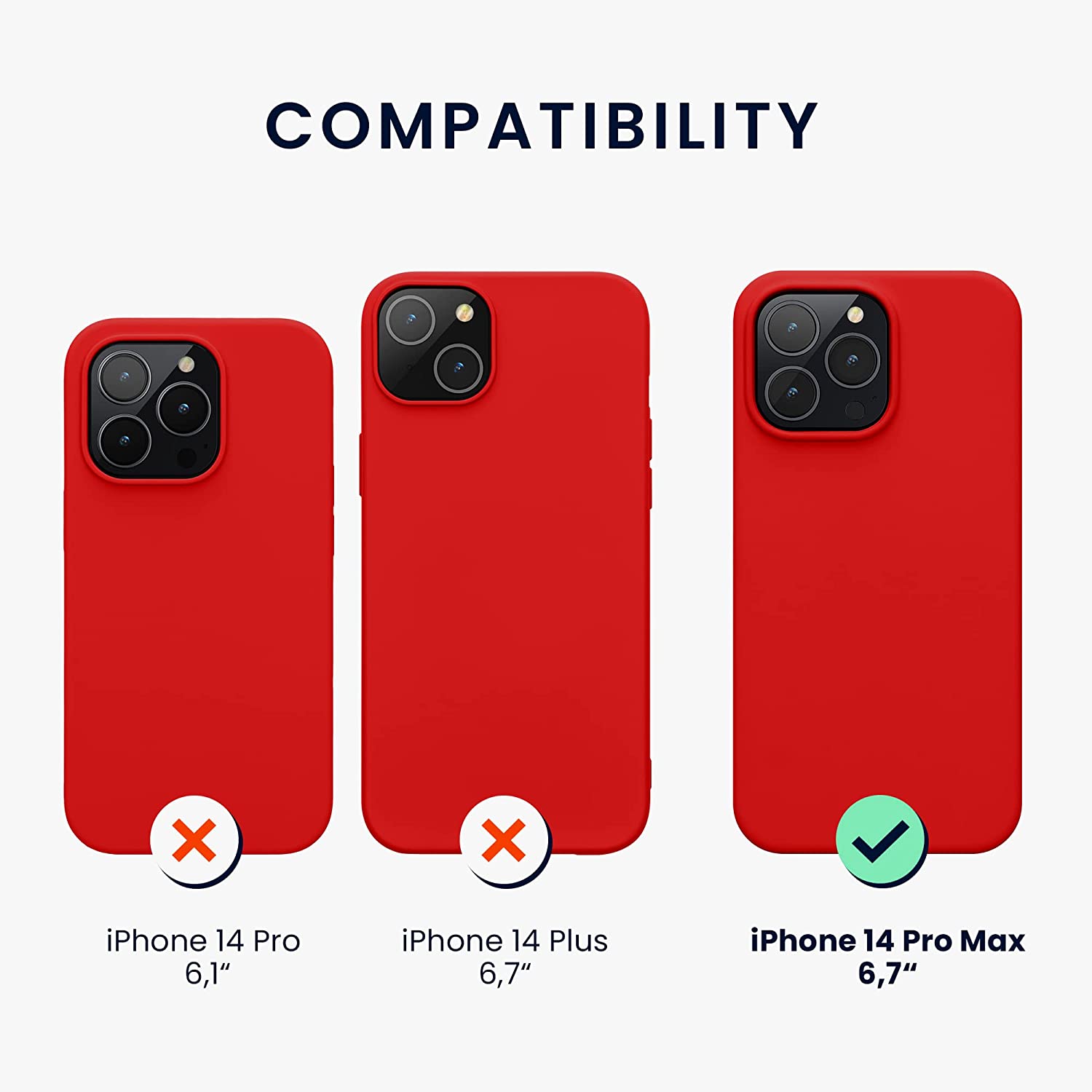 KW iPhone 14 Pro Max Θήκη Σιλικόνης Rubberized TPU - Red - 59074.09