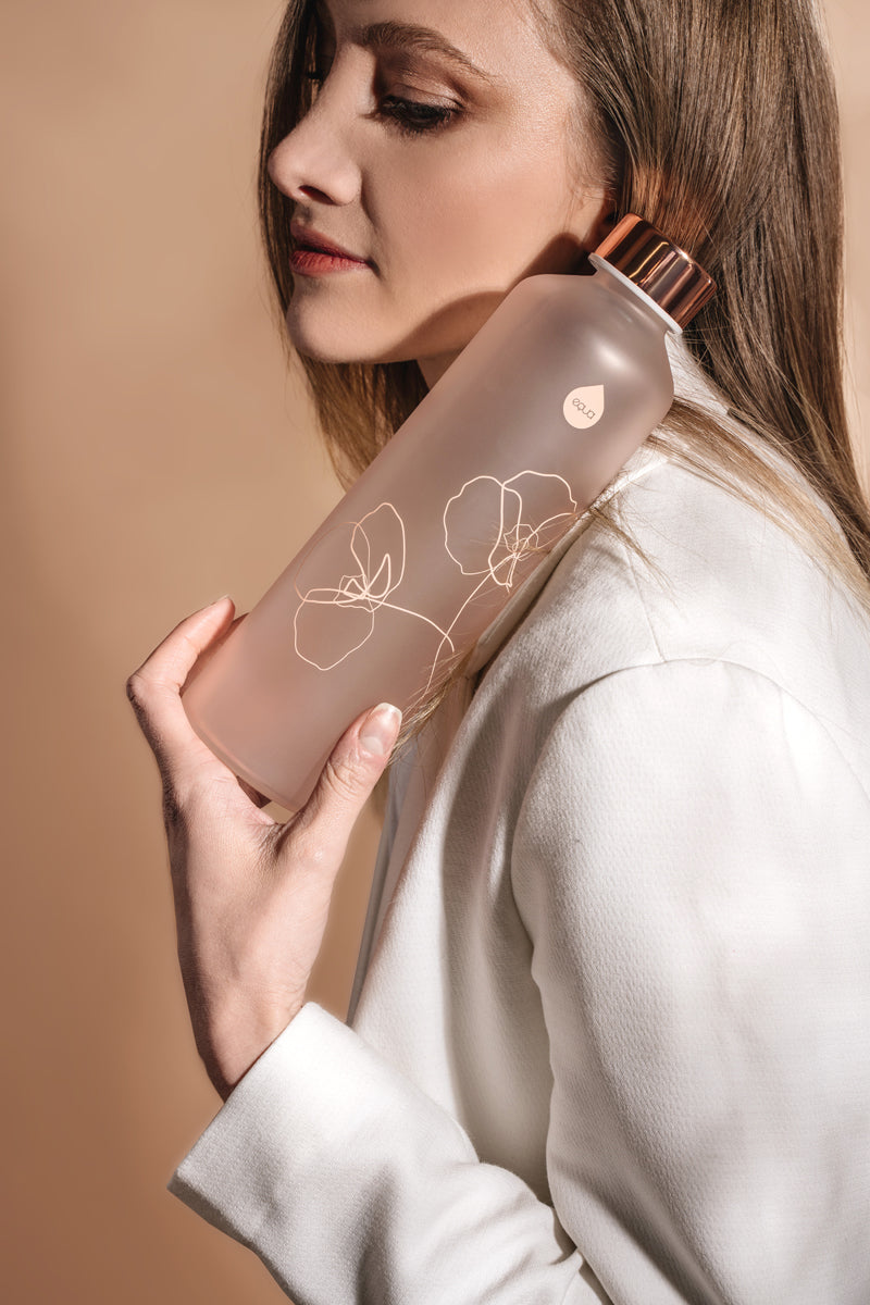 Equa Mismatch Γυάλινο Μπουκάλι Νερού - 750ml - Bloom / Διάφανο