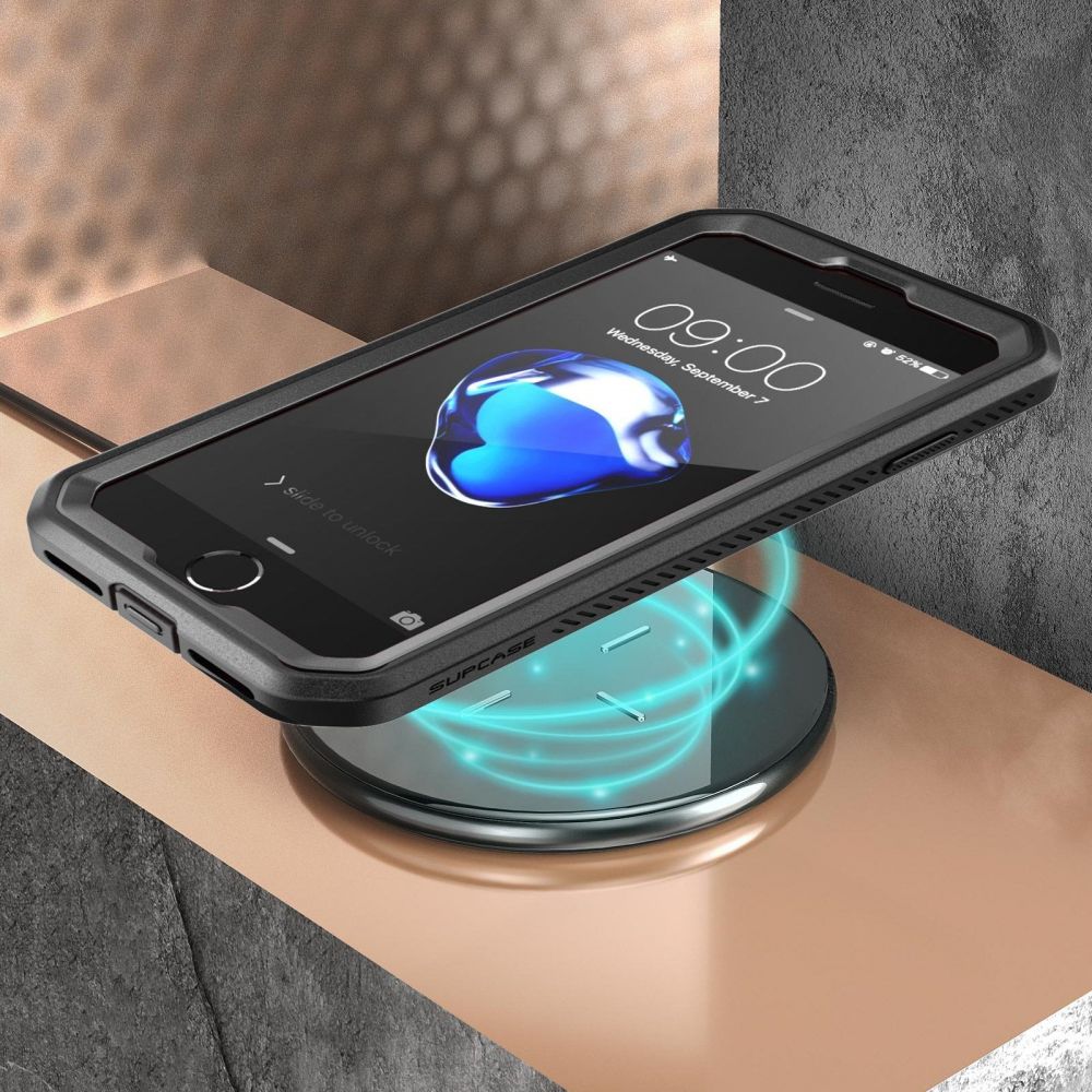 Supcase iPhone SE 2022 / SE 2020 / 7 / 8 Unicorn Beetle Pro Σκληρή Θήκη με Προστασία Οθόνης και Stand - Black