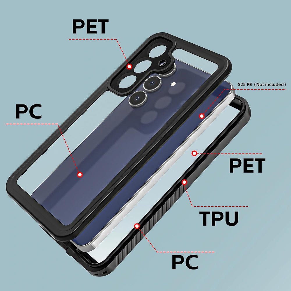 ShellBox Samsung Galaxy S25 FE - Αδιάβροχη Θήκη IP68 - Black