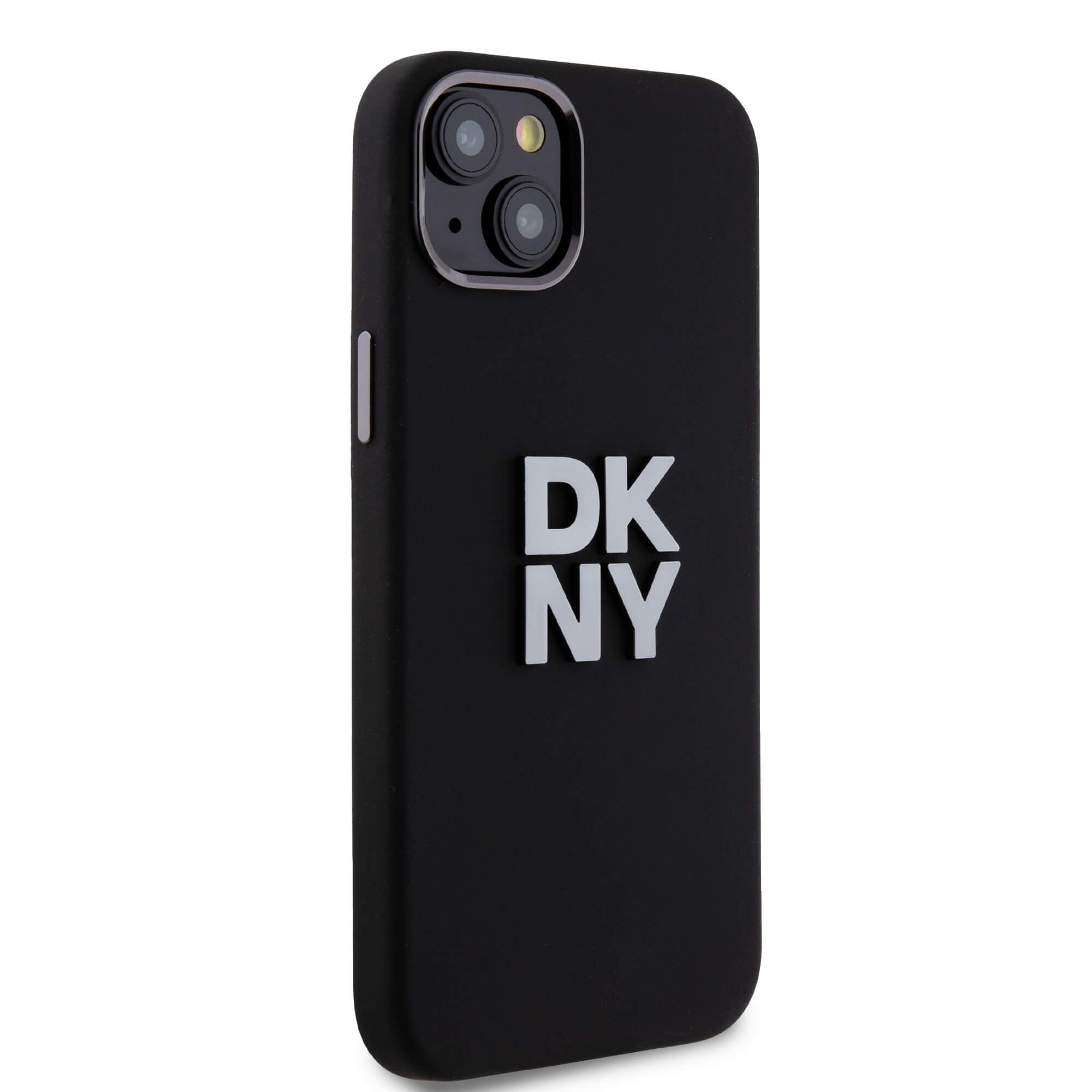 DKNY iPhone 15 Plus / 14 Plus - Liquid Silicone Metal Logo - Σκληρή Θήκη με Πλαίσιο Σιλικόνης - Black