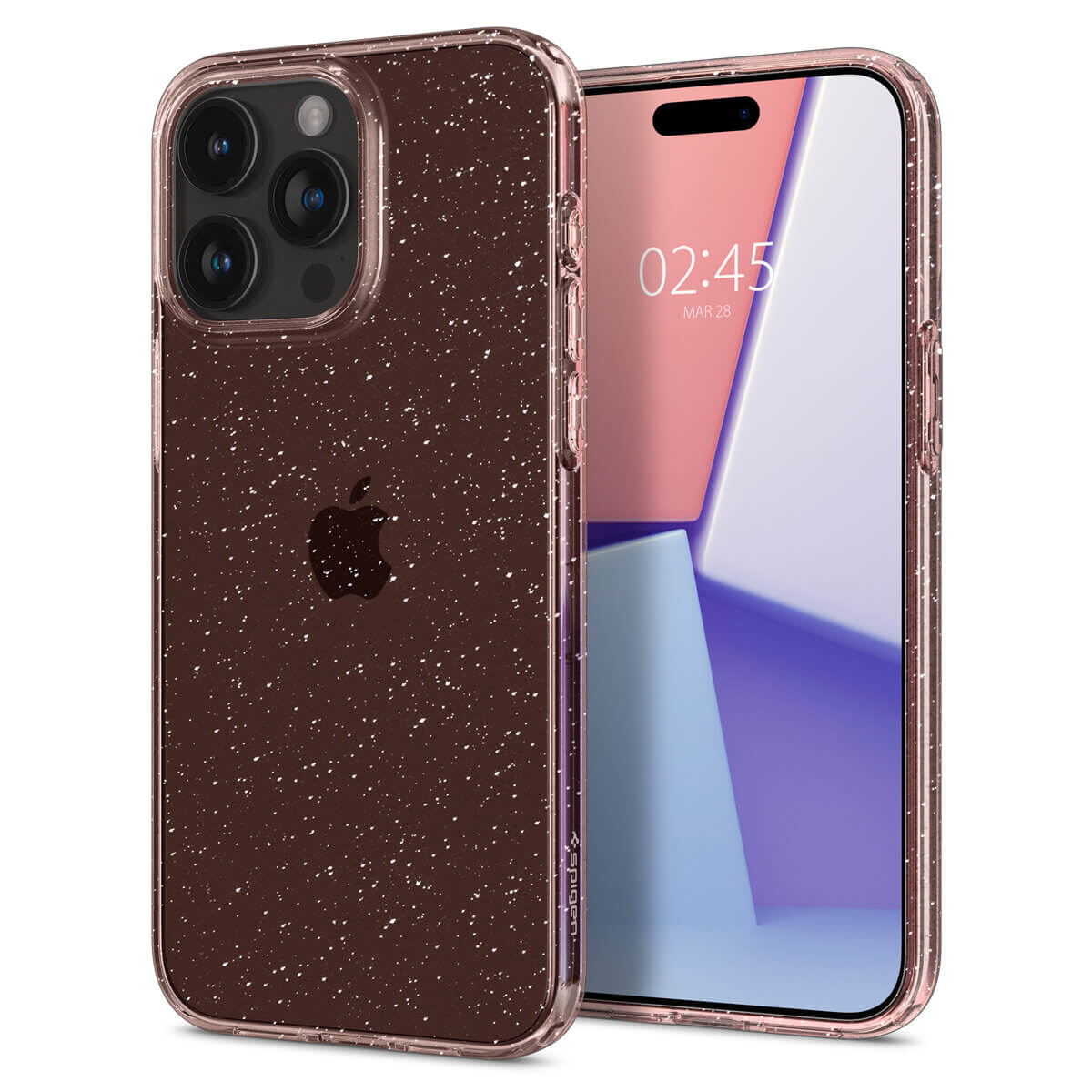 Spigen iPhone 15 Pro Liquid Crystal Θήκη Σιλικόνης - Glitter Rose