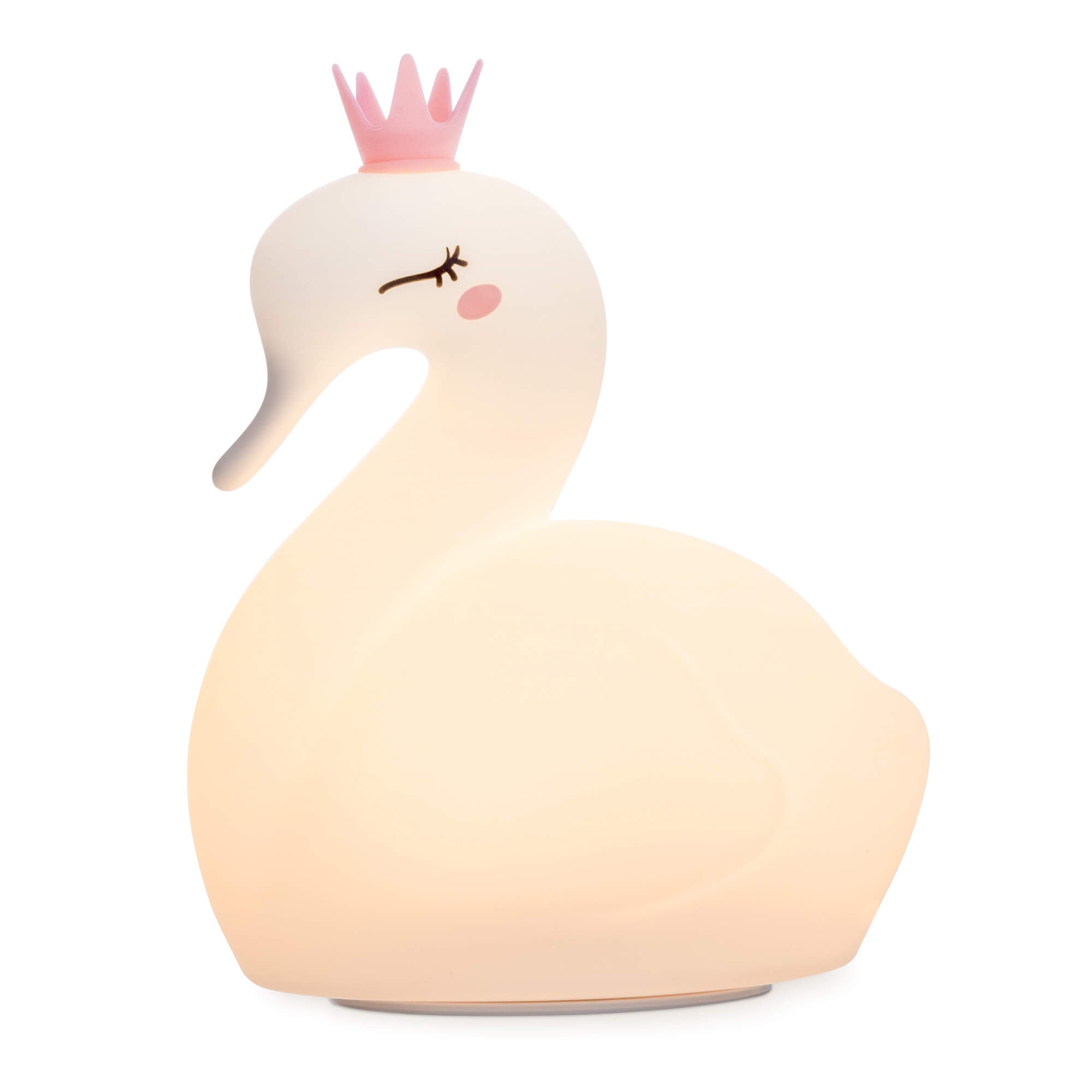 Navaris LED Night Light RGB - Παιδικό Νυχτερινό Φως με Αλλαγή Χρωμάτων - Swan with Crown - White / Pink - 55003.02.04