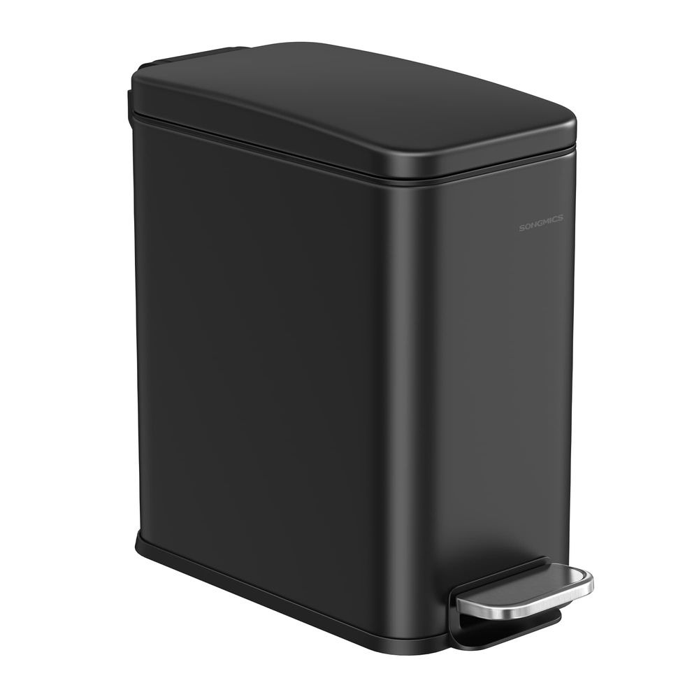 Songmics Κάδος Απορριμμάτων για το Μπάνιο - 5L - Black - LTB560B05
