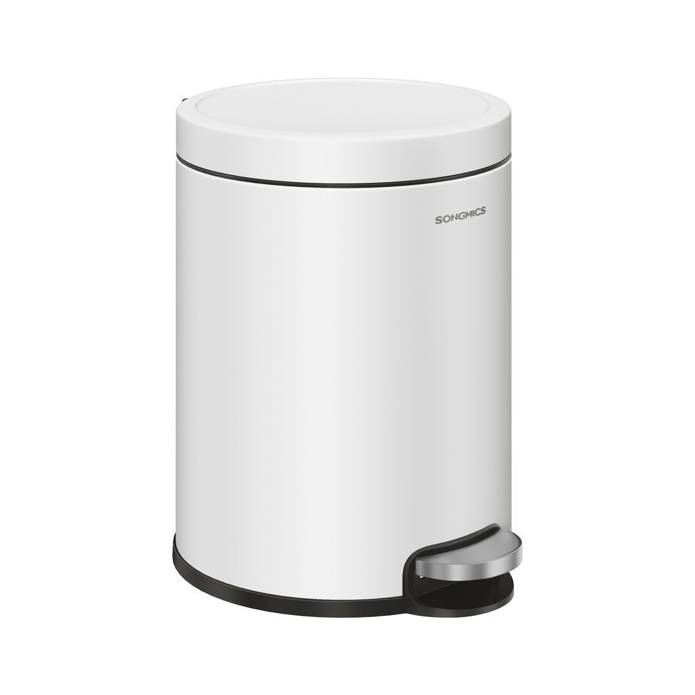 Songmics Κάδος Απορριμμάτων για το Μπάνιο - 6L - Cloud White - LTB016WZ02