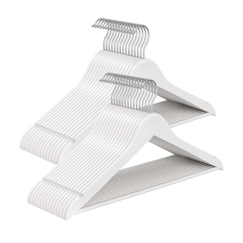 Songmics Σετ με 30 Ξύλινες Κρεμάστρες Ρούχων - Cloud White - CRW030W02