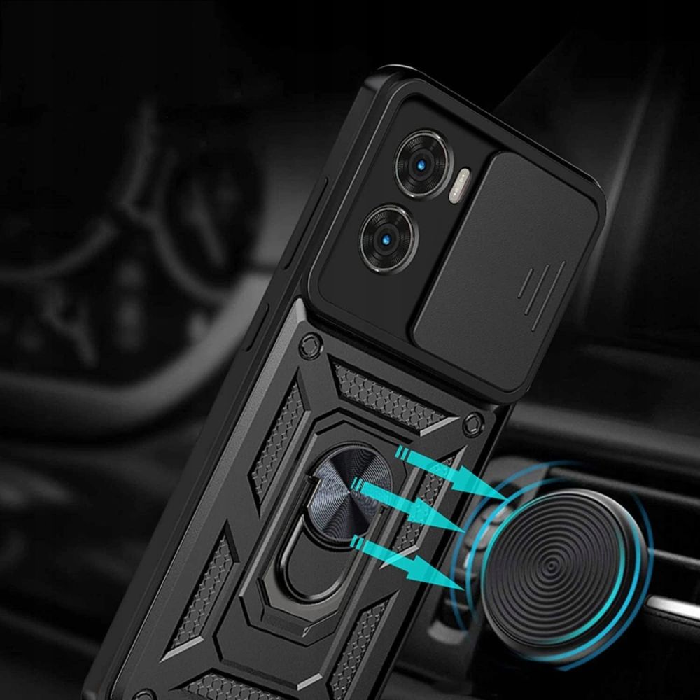 Tech - Protect Xiaomi Poco X7 Pro 5G Camshield Pro Σκληρή Θήκη με Πλαίσιο Σιλικόνης και Δαχτυλίδι Συγκράτησης - Black