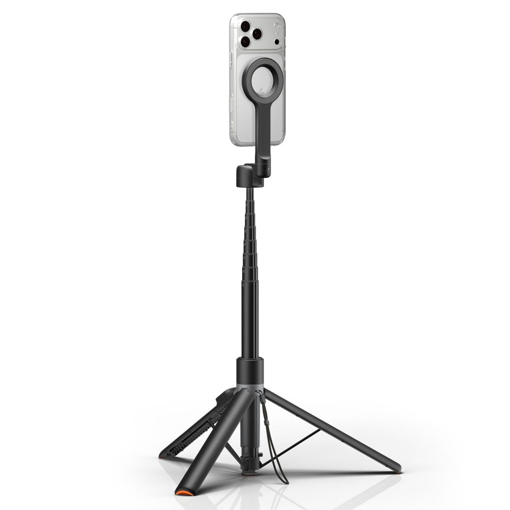 Spigen Ασύρματο MagSafe Selfie Stick με Τρίποδο και Bluetooth Τηλεχειριστήριο - S582W - Black