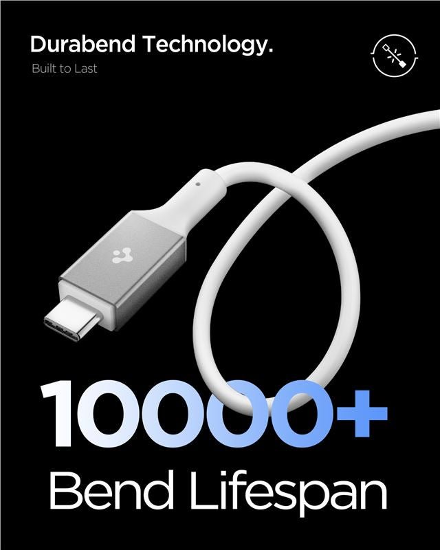 Spigen - Καλώδιο Γρήγορης Φόρτισης 240W Type - C to Type - C - 120 cm - EB24012CC Essential - White