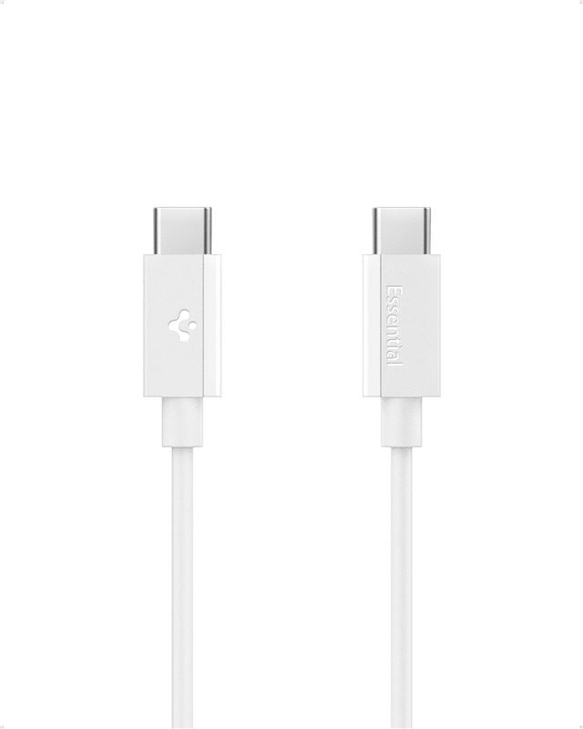 Spigen EB6010CC Essential - Καλώδιο Γρήγορης Φόρτισης 60W Type C to Type C - 100 cm - White