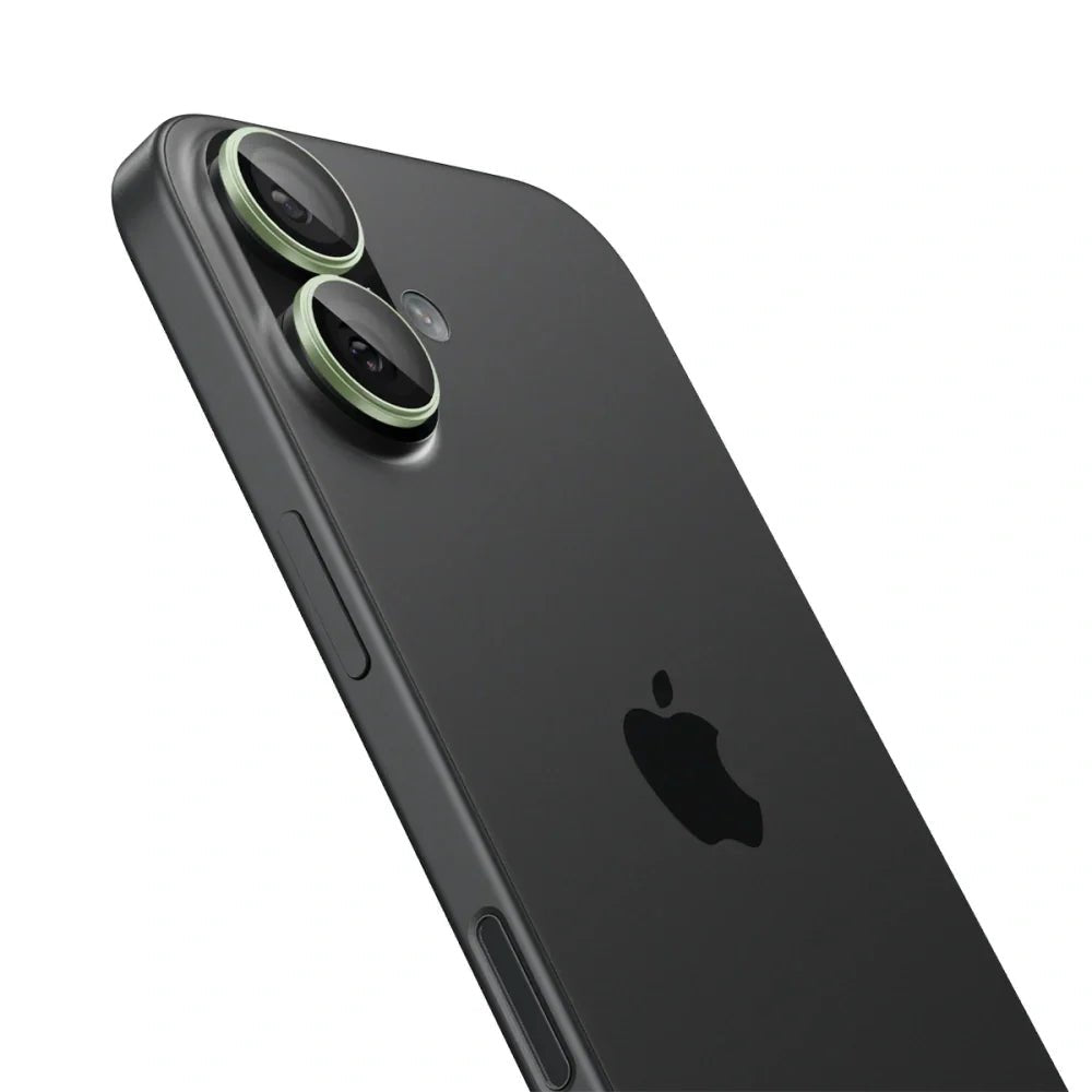 Spigen iPhone 16 / iPhone 16 Plus / 17 - Optik Pro Glas.TR EZ Fit - Αντιχαρακτικό Γυαλί για την Κάμερα - 2 Τεμάχια - Green