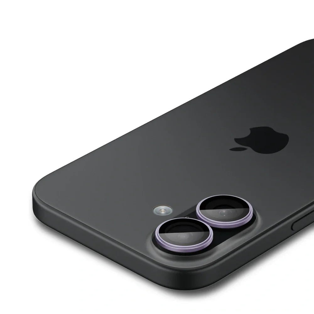 Spigen iPhone 16 / iPhone 16 Plus / 17 - Optik Pro Glas.TR EZ Fit - Αντιχαρακτικό Γυαλί για την Κάμερα - 2 Τεμάχια - Purple