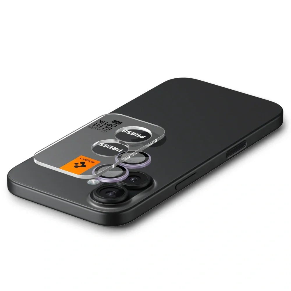 Spigen iPhone 16 / iPhone 16 Plus / 17 - Optik Pro Glas.TR EZ Fit - Αντιχαρακτικό Γυαλί για την Κάμερα - 2 Τεμάχια - Purple