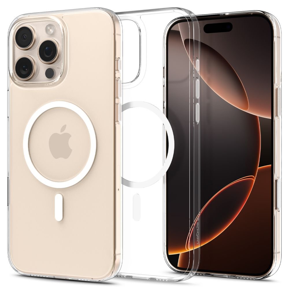 Spigen iPhone 16 Pro - Σκληρή Θήκη με MagSafe - Thin Fit T Mag - Clear / White