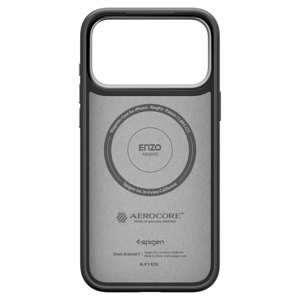 Spigen iPhone 17 Pro - Enzo Aramid T Mag - Σκληρή Θήκη Aramid Fiber με MagSafe - Black / Silver