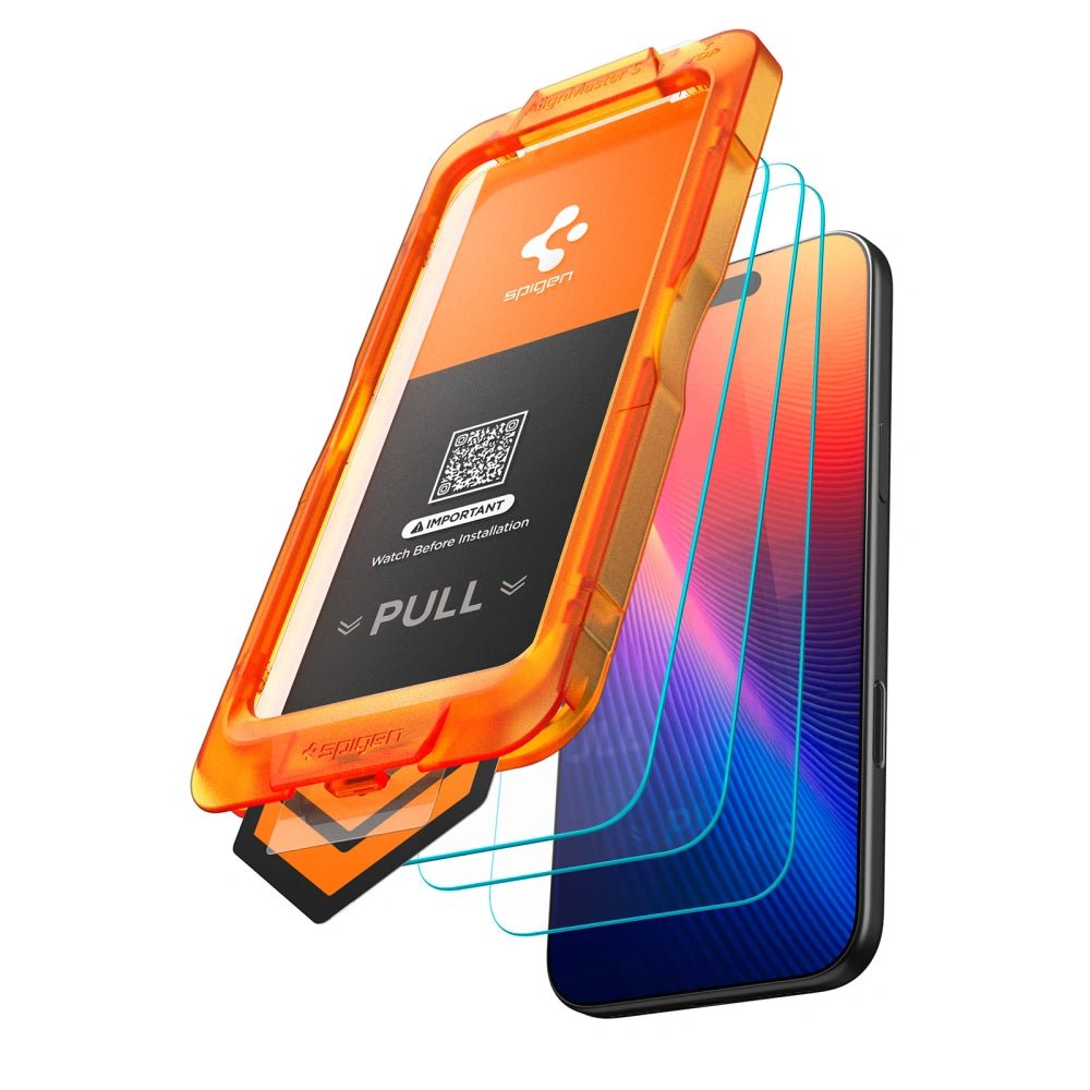 Spigen iPhone 17 Pro Max - Alm Glas.Tr Slim - Αντιχαρακτικό Γυαλί Οθόνης 9H - 3 Τεμάχια - Clear