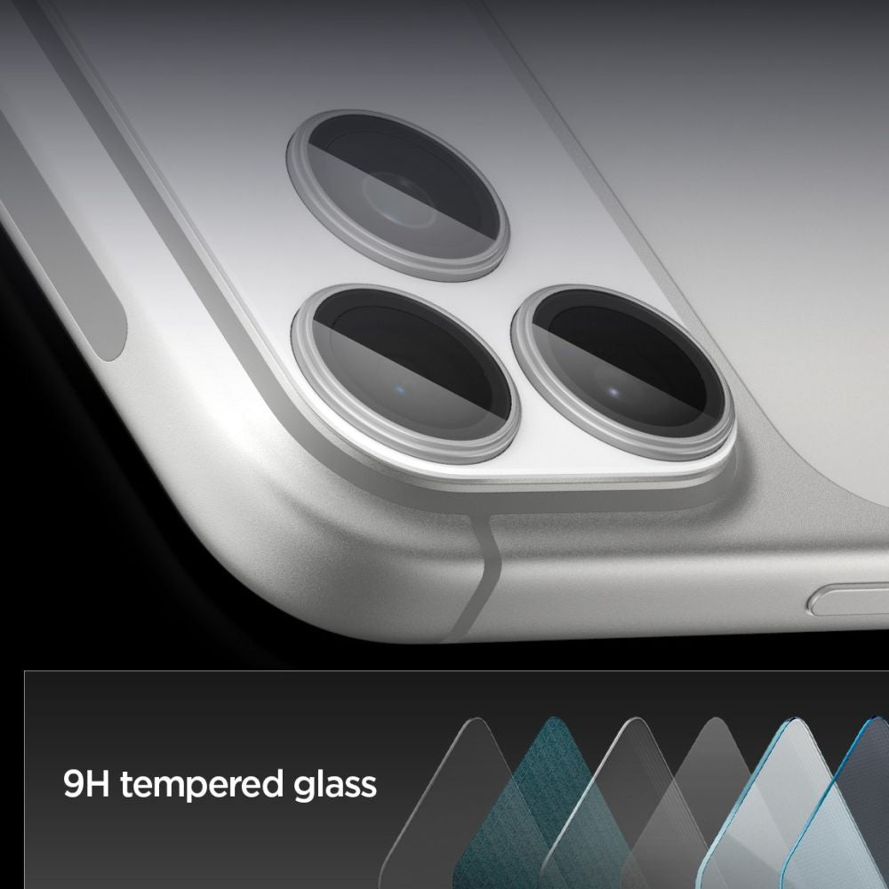 Spigen iPhone 17 Pro Max - Αντιχαρακτικό Γυαλί για την Κάμερα - Optik Pro XL Glas.TR EZ Fit - Silver
